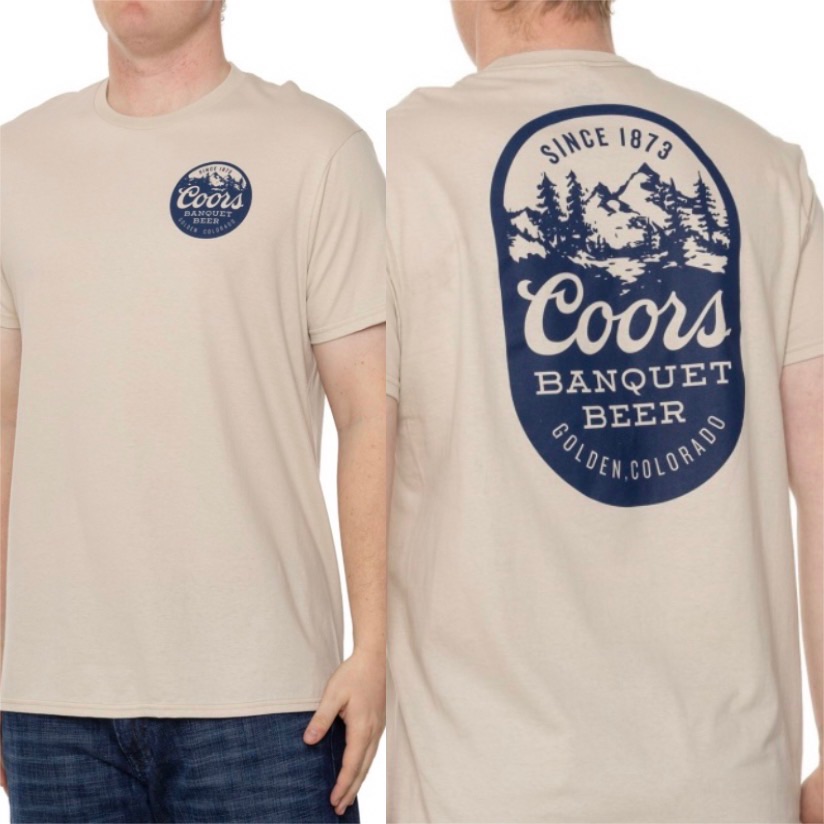 Coors Banquet Beer Beige Short Sleeve Tee